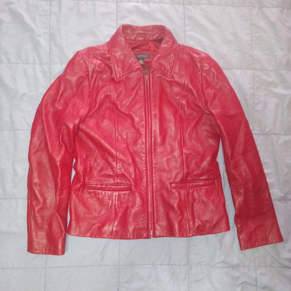 Harold's Burgundy Genuine Leather Jacket